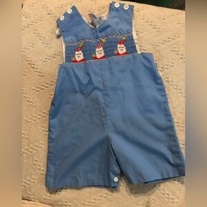 Blue Kids Bottoms with Santa Design